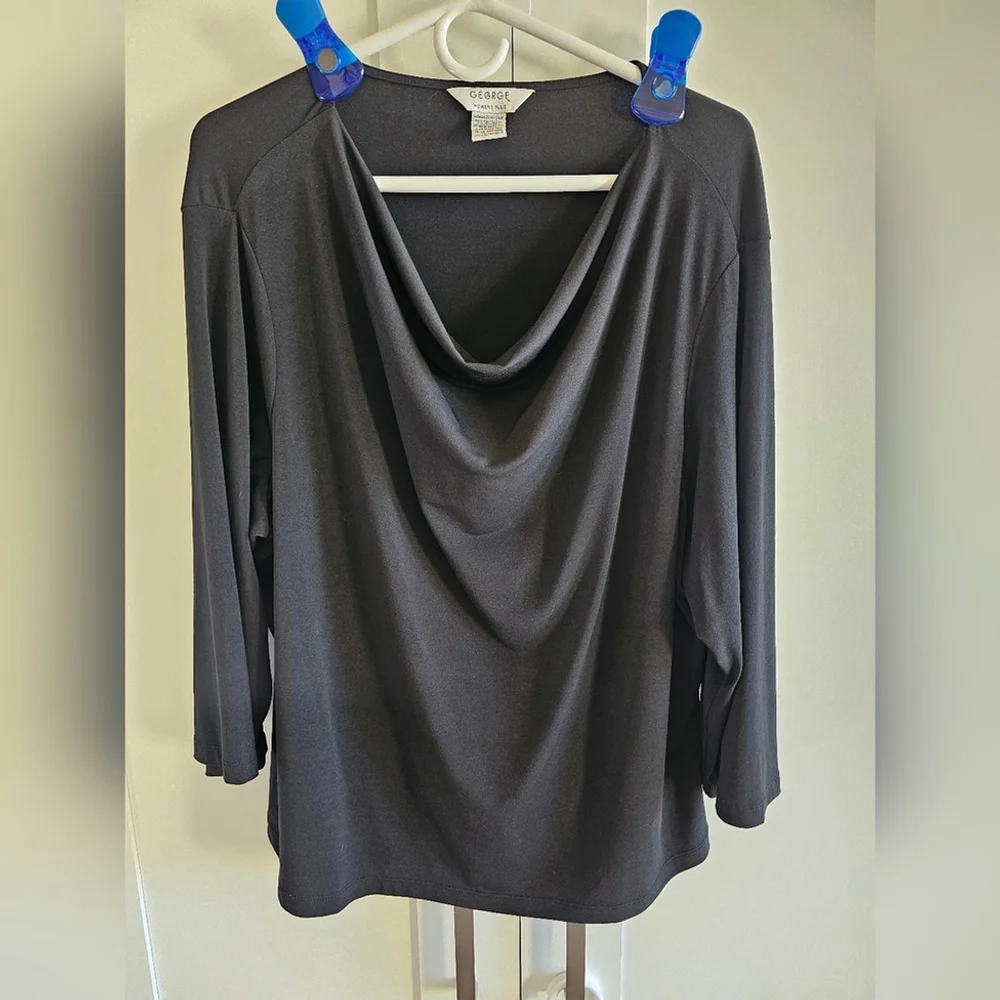 George Women's Plus Black Top - Picture 1 of 3